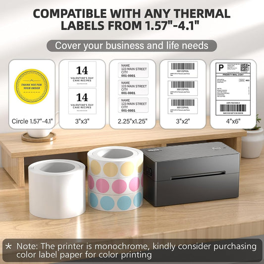 ARVOX A81 Pro Bluetooth + Usb Direct 4×6" Shipping Label Printer|Adjustable Label Size|203Dpi Resolution 152Mm/S Monochrome Printing Speed Compatible With Windows,Mac,Linux Chrome Os (2 Year Warranty)
