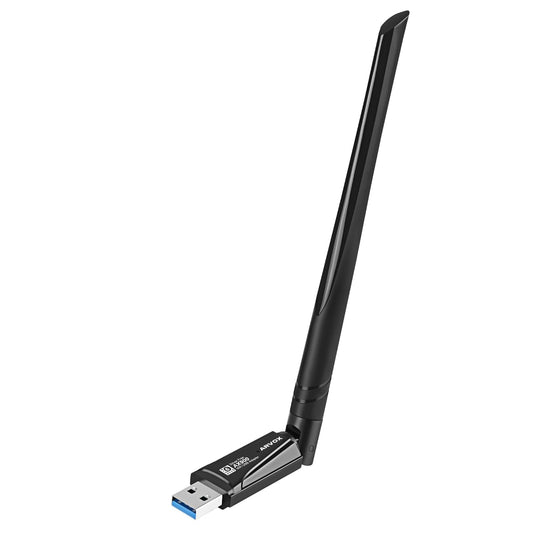 ARVOX AX900 900 Mbps WiFi-6 Wireless Network USB Adapter for Desktop PC with 2.4Ghz/5Ghz High Gain Dual Band 5 Dbi Antenna Wi-Fi, Supports Windows 11/10/8.1/8/7/Xp, Mac Os 10.15 and Earlier