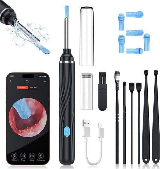 ARVOX Ear Endoscope Otoscope/Wax Cleaner with 1080p FHD Camera with Ultra fine 3.5mm Lens for Kids & Adults with Ear Cleaner Tool Set of 8 for Android & iOS