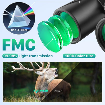 Bebang by Arvox Binoculars for Long Distance Zoom 12x42 with Phone Adapter & Tripod,Ultra HD Binoculars for Bird Watching,Safari | Range 2000 Meter | Wide Eye Peice | Bright BAK 4 Glass (12 X 42)