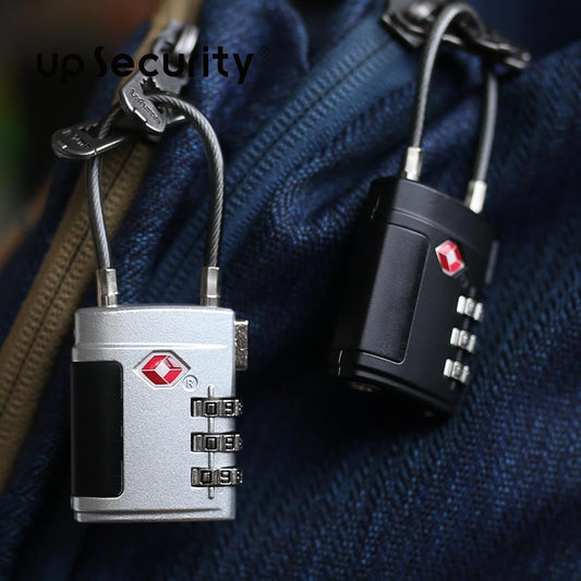 ARVOX Set of 2 Metal Cable TSA Locks for Luggage, Number Lock for Bag 4 Digit Small Locks for Luggage TSA Lock Combination Password Locks for Travel (2, Metal TSA Cable)