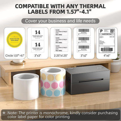 ARVOX A81 Pro Bluetooth + Usb Direct 4×6" Shipping Label Printer|Adjustable Label Size|203Dpi Resolution 152Mm/S Monochrome Printing Speed Compatible With Windows,Mac,Linux Chrome Os (2 Year Warranty)