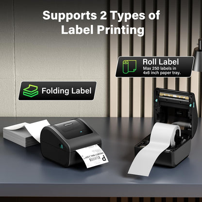 ARVOX D450BT 4 Inch Bluetooth + USB Direct 4×6" Shipping Label Printer |Adjustable Label Size| 203DPI Resolution 152mm/s Compatible with Windows,Mac,Linux Chrome OS | 2 Year Warranty