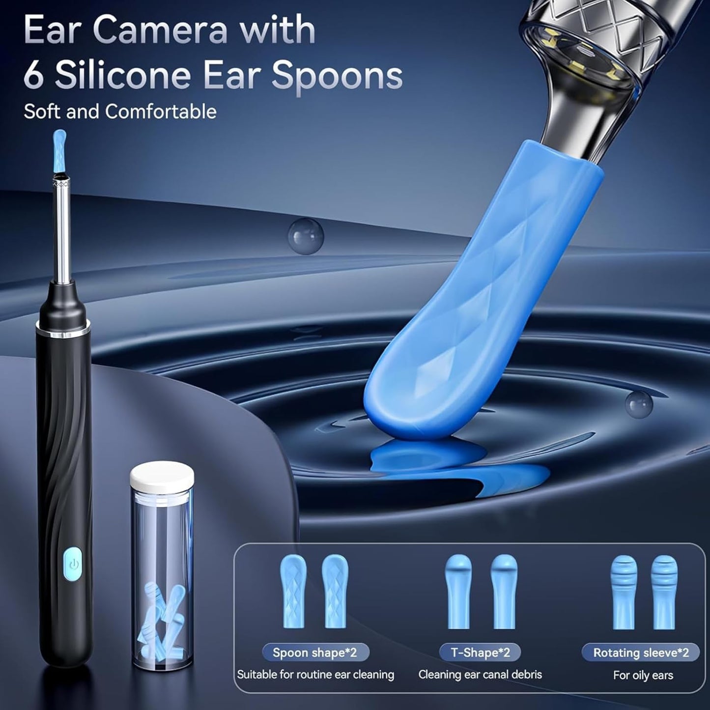 ARVOX Ear Endoscope Otoscope/Wax Cleaner with 1080p FHD Camera with Ultra fine 3.5mm Lens for Kids & Adults with Ear Cleaner Tool Set of 8 for Android & iOS