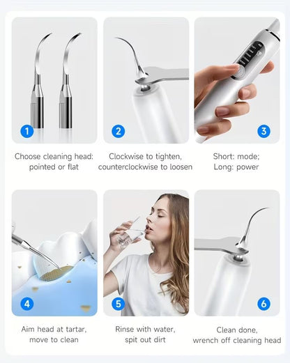Arvox Electric Teeth Whitening Kit – Instant Teeth Stain Remover, Teeth Tartar Plaque Remover with 5 Adjustable Mode & 3 Replacement Head, Tooth Cleaning Kit with LED for a Brighter Smile