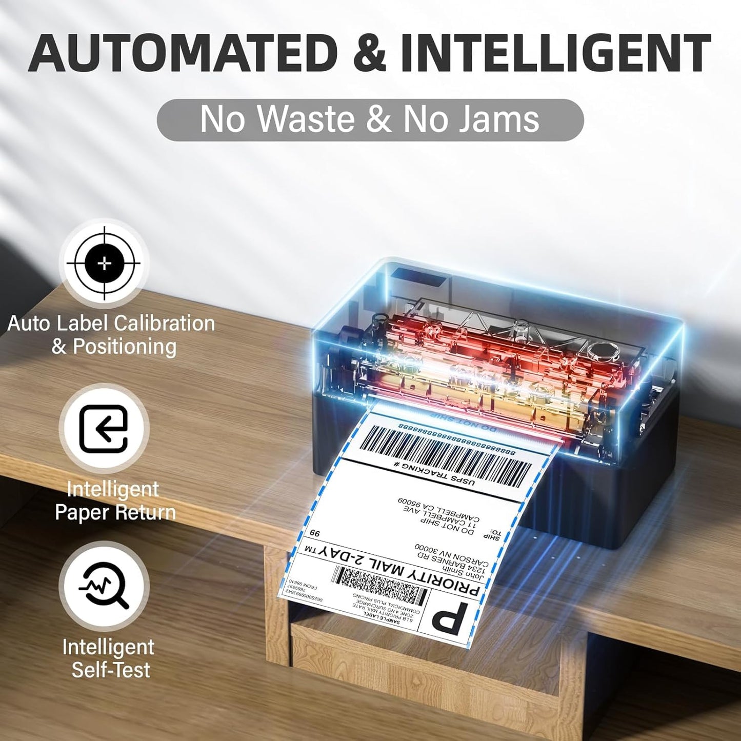 ARVOX A81 Pro Bluetooth + Usb Direct 4×6" Shipping Label Printer|Adjustable Label Size|203Dpi Resolution 152Mm/S Monochrome Printing Speed Compatible With Windows,Mac,Linux Chrome Os (2 Year Warranty)