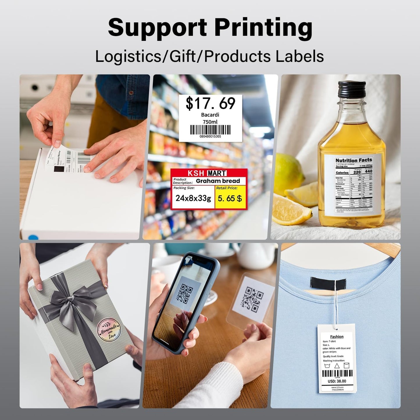 ARVOX D450BT 4 Inch Bluetooth + USB Direct 4×6" Shipping Label Printer |Adjustable Label Size| 203DPI Resolution 152mm/s Compatible with Windows,Mac,Linux Chrome OS | 2 Year Warranty