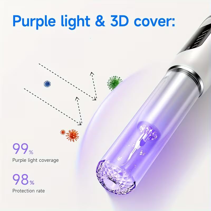 Arvox Electric Teeth Whitening Kit – Instant Teeth Stain Remover, Teeth Tartar Plaque Remover with 5 Adjustable Mode & 3 Replacement Head, Tooth Cleaning Kit with LED for a Brighter Smile