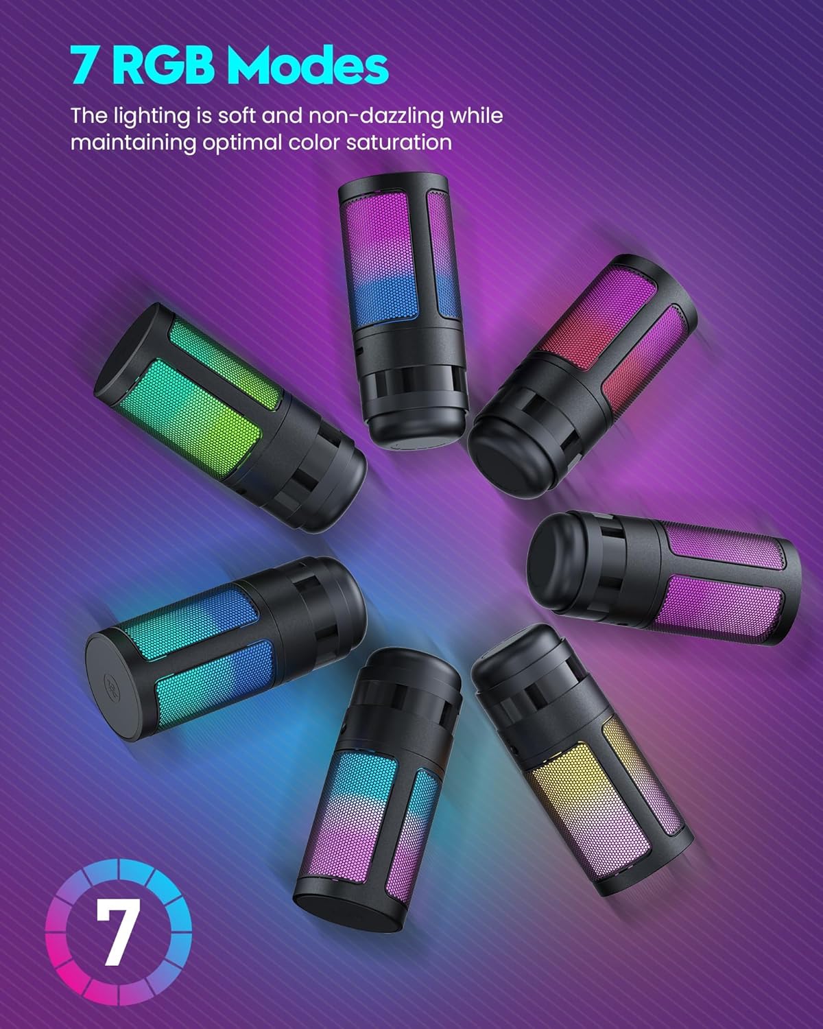 ARVOX AX-M6 RGB USB Professional Condenser Microphone Kit| Quick Mute, 192kHz/24bit with Boom Arm, Pop Filter, Shock Mount, Tripod, for Podcasting, Gaming, Singing | Mac/PC/Mobile/Laptop/PS4/5