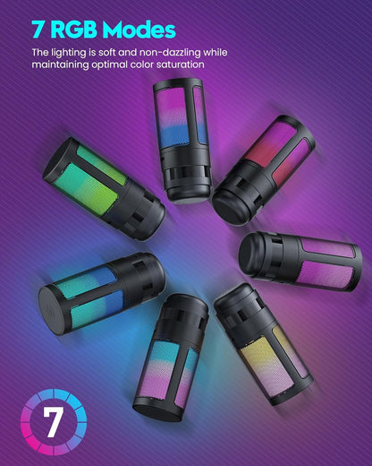 ARVOX AX-M6 RGB USB Professional Condenser Microphone Kit| Quick Mute, 192kHz/24bit with Boom Arm, Pop Filter, Shock Mount, Tripod, for Podcasting, Gaming, Singing | Mac/PC/Mobile/Laptop/PS4/5