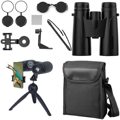 Bebang by Arvox Binoculars for Long Distance Zoom 12x42 with Phone Adapter & Tripod,Ultra HD Binoculars for Bird Watching,Safari | Range 2000 Meter | Wide Eye Peice | Bright BAK 4 Glass (12 X 42)